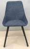 Dining Chairs set of 2, Upholstered Side Chairs, Adjustable Kitchen Chairs Accent Chair Cushion Upholstered Seat with Metal Legs for Living Room Blue