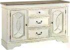 Realyn French Country Distressed Dining Room Buffet or Server, Chipped White