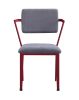 Cargo Chair; Gray Fabric & Red