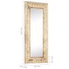 Hand-Carved Mirror 43.3"x19.7"x1" Solid Mango Wood