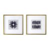 23.5' x 23.5" Grace Purple Agate Shadow Boxes Wall Art, Set of 2