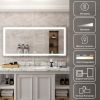 72-in W x 36-in H LED Lighted Rectangular Fog Free Frameless Bathroom Vanity Mirror