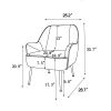Modern Mid Century Chair velvet Sherpa Armchair for Living Room Bedroom Office Easy Assemble(ORANGE)