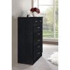 Black 7 with Locks on 2-Top Chest of Drawers Makeup Table Dressers for Bedroom Bedroom Furniture
