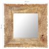 Mirror 19.7"x19.7" Solid Mango Wood