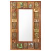 Mirror with Buddha Cladding 19.7"x31.5" Solid Reclaimed Wood