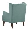 Irwin 29.5" Teal Linen Button Tufted Wingback Chair