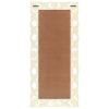 Hand Carved Mirror White 43.3"x19.7" Solid Mango Wood