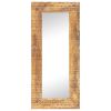 Hand-Carved Mirror 43.3"x19.7"x4.3" Solid Mango Wood