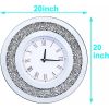 Wall Decororation Crystal Sparkling Diamond Mirror Large Wall Clock for Wall Decoration Living Room Decoration Home Decor Clocks
