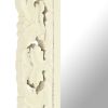 Hand Carved Mirror White 43.3"x19.7" Solid Mango Wood