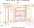 Realyn French Country Distressed Dining Room Buffet or Server, Chipped White