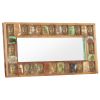 Mirror with Buddha Cladding 43.3"x19.7" Solid Reclaimed Wood