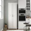 24" Cabinet in White Wooden Room Wardrobes Closet Clothes Organizer Coat Rack Furniture Clothing Cupboard Wardrobe Bedroom Home