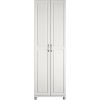 24" Cabinet in White Wooden Room Wardrobes Closet Clothes Organizer Coat Rack Furniture Clothing Cupboard Wardrobe Bedroom Home