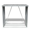 Log Storage Shed Galvanized Steel Gray