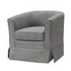 Tucker 28" Steel Gray Woven Fabric Swivel Barrel Chair