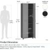 24" Cabinet in White Wooden Room Wardrobes Closet Clothes Organizer Coat Rack Furniture Clothing Cupboard Wardrobe Bedroom Home